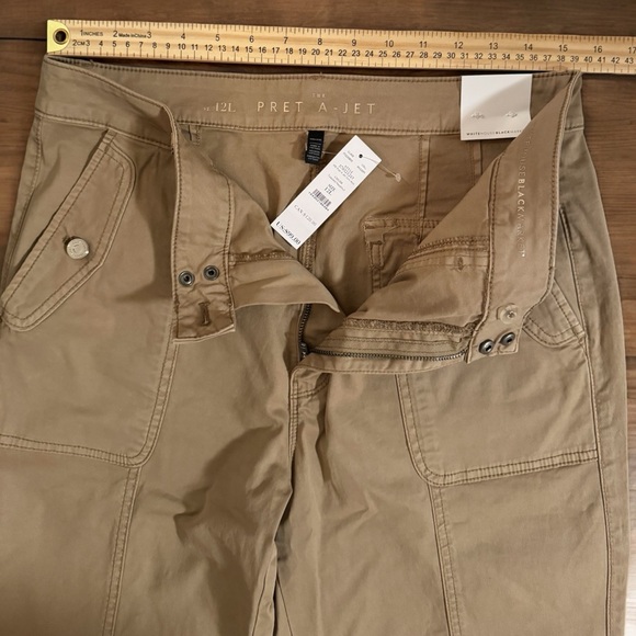 NWT WHBM High Rise Pret-A-Jet Slim Ankle Pants, Toasted Hazelnut Size 12L - Picture 5 of 9